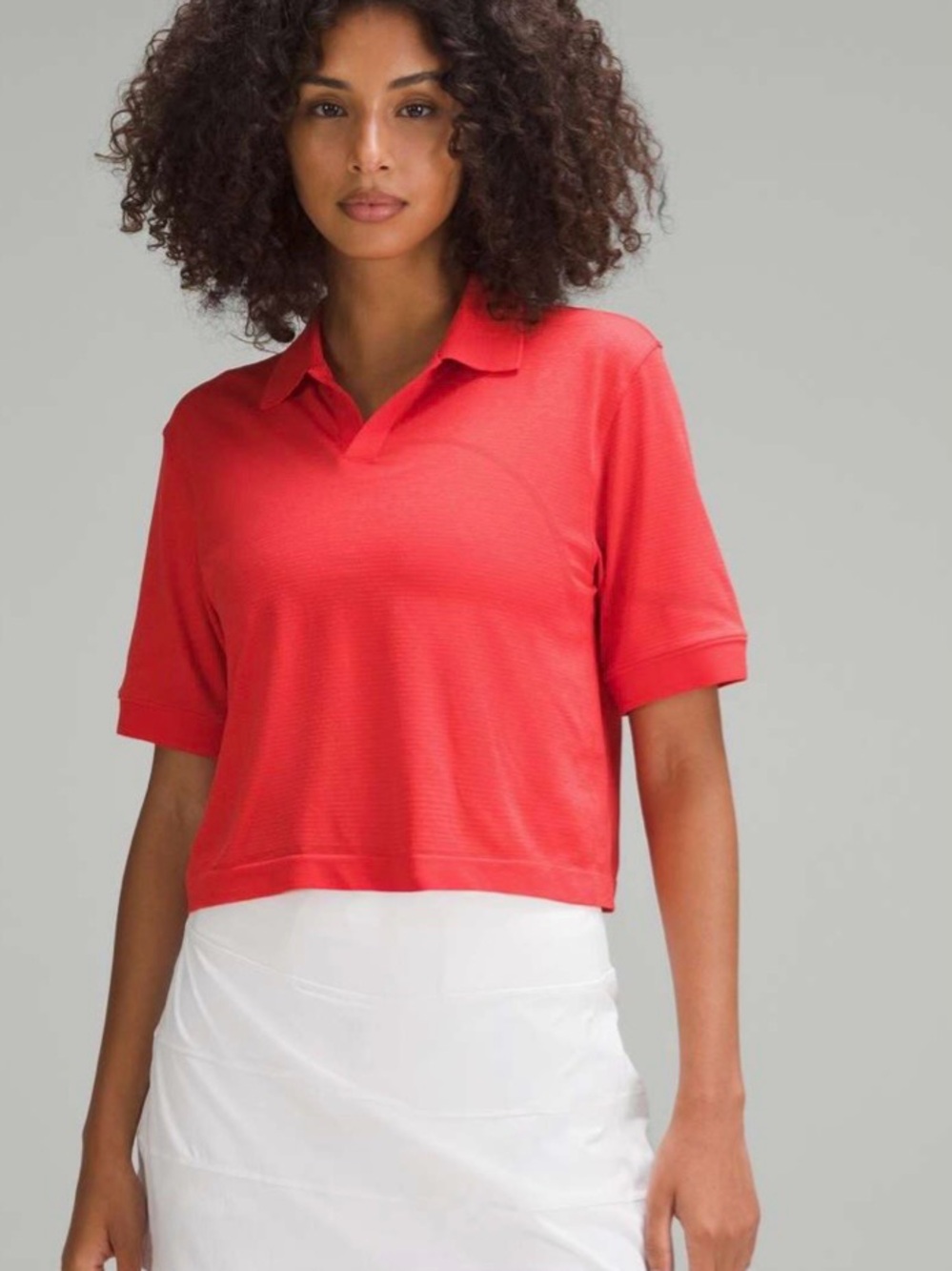 Lululemon swiftly cropped polo size 4